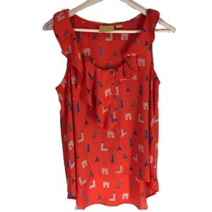 Anthropologie Maeve Aurelie ruffles tank top